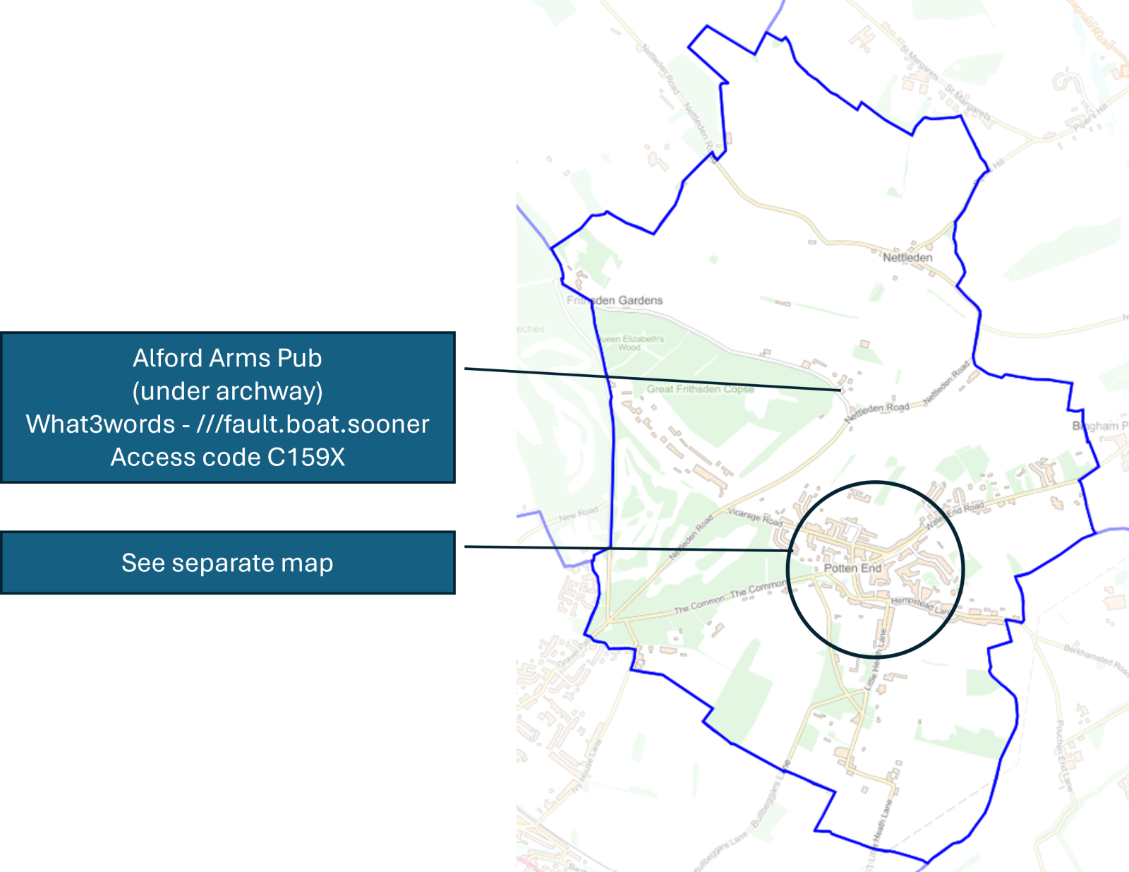 Defibrillator locations in parish
